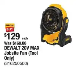 The Home Depot DEWALT 20V MAX Jobsite Fan offer