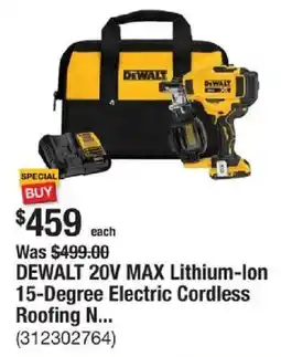 The Home Depot DEWALT 20V MAX Lithium-Ion 15-Degree Electric Cordless offer