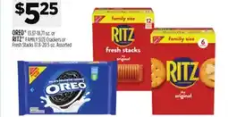 Dollar General OREO or RITZ FAMILY SIZE Crackers or Fresh Stacks offer