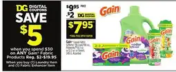 Dollar General Gain Liquid Fabric Softener, Fireworks or Sheets offer