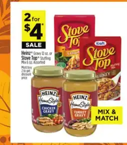 Dollar General Heinz Gravy or Stove Top Stuffing Mix offer