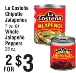 Smart & Final La Costeña Chipotle Jalapeños or Whole Jalapeño Peppers offer