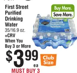Smart & Final First Street Purified Drinking Water offer