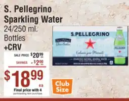 Smart & Final S. Pellegrino Sparkling Water offer