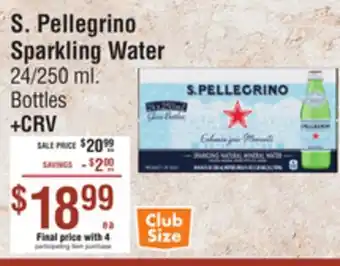 Smart & Final S. Pellegrino Sparkling Water offer