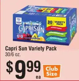 Smart & Final Capri Sun Variety Pack offer