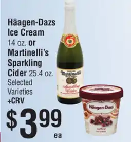 Smart & Final Häagen-Dazs Ice Cream or Martinelli's Sparkling Cider offer