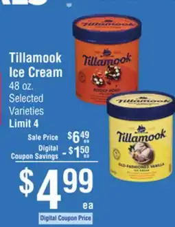 Smart & Final Tillamook Ice Cream offer