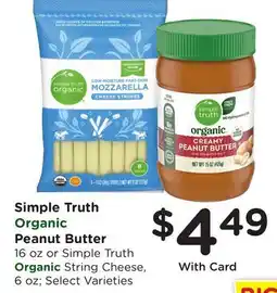 Ralphs Simple Truth Organic Peanut Butter offer
