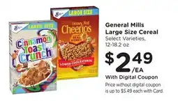 Ralphs General Mills Large Size Cereal offer