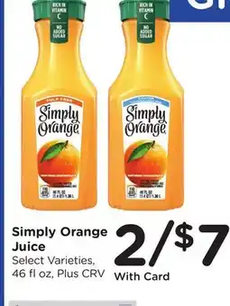 Ralphs Simply Orange Juice offer