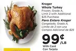Ralphs Kroger Whole Turkey offer