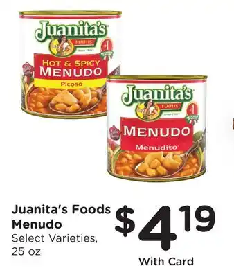 Ralphs Juanita's Foods Menudo offer