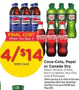 Ralphs Coca-Cola, Pepsi or Canada Dry offer