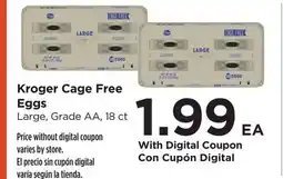 Food 4 Less Kroger Cage Free Eggs offer