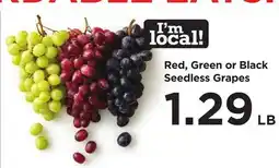 Food 4 Less Red, Green or Black Seedless Grapes offer