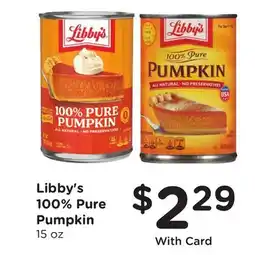 Ralphs Libby's 100% Pure Pumpkin offer