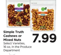 Food 4 Less Simple Truth Cashews or Mixed Nuts offer