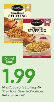 Stater Bros Mrs. Cubbison's Stuffing Mix offer