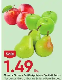 Stater Bros Gala or Granny Smith Apples or Bartlett Pears offer