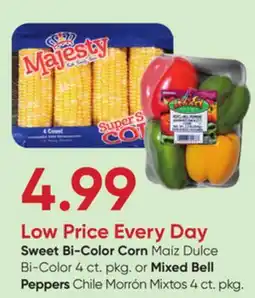 Stater Bros Sweet Bi-Color Corn Maíz Bi-Color 4 ct. pkg. or Mixed Bell Peppers Chile Morrón Mixtos 4 ct. pkg offer