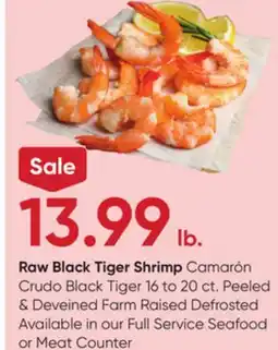 Stater Bros Raw Black Tiger Shrimp offer