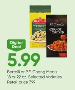 Stater Bros Bertolli or P. F. Chang Meals offer