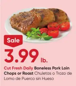 Stater Bros Boneless Pork Loin Chops or Roast offer