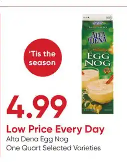 Stater Bros Alta Dena Egg Nog offer