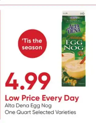 Stater Bros Alta Dena Egg Nog offer