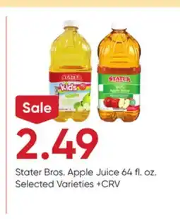 Stater Bros Stater Bros. Apple Juice offer