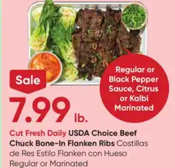 Stater Bros USDA Choice Beef Chuck Bone-In Flanken Ribs offer