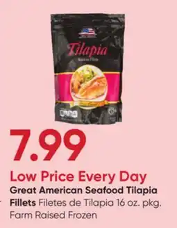 Stater Bros Great American Seafood Tilapia Fillets offer