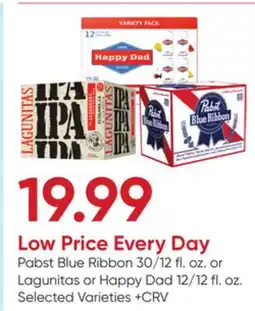 Stater Bros Pabst Blue Ribbon 30/12 fl. oz. or Lagunitas or Happy Dad 12/12 fl. oz offer