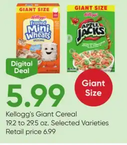 Stater Bros Kellogg's Giant Cereal offer