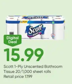 Stater Bros Scott 1-Ply Unscented Bathroom Tissue offer
