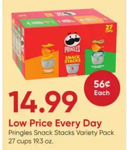 Stater Bros Pringles Snack Stacks Variety Pack 27 cups offer