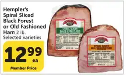 Albertsons Hempler's Spiral Sliced Black Forest or Old Fashioned Ham offer