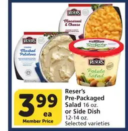 Albertsons Reser's Pre-Packaged Salad 16 oz. or Side Dish 12-14 oz offer
