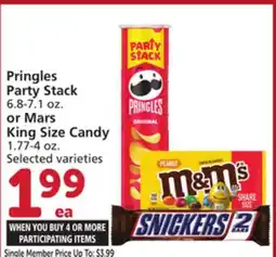 Albertsons Pringles Party Stack 6.8-7.1 oz. or Mars King Size Candy 1.77-4 oz offer