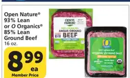 Albertsons Open Nature 93% Lean or O Organics 85% Lean Ground Beef offer
