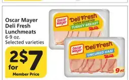 Albertsons Oscar Mayer Deli Fresh Lunchmeats offer