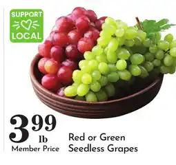 Pavilions Red or Green Seedless Grapes offer