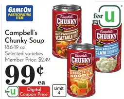Pavilions Campbell's Chunky Soup offer