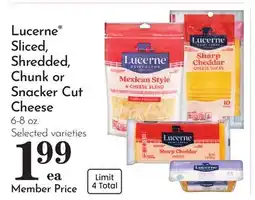 Pavilions Lucerne Sliced, Shredded, Chunk or Snacker Cut Cheese offer
