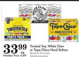 Pavilions Twisted Tea, White Claw or Topo Chico Hard Seltzer offer