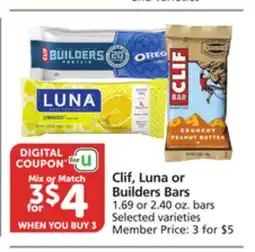 Pavilions Clif, Luna or Builders Bars offer