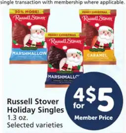Pavilions Russell Stover Holiday Singles offer