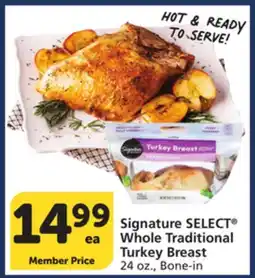 Vons Signature SELECT Whole Traditional Turkey Breast offer
