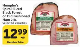 Vons Hempler's Spiral Sliced Black Forest or Old Fashioned Ham offer